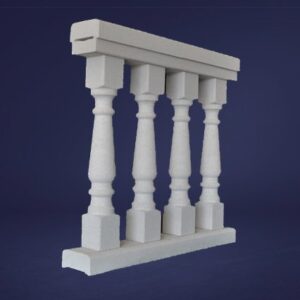 Balaustrada de piedra prensada Atenea lateral con profundidad 2 | comprar balaustres