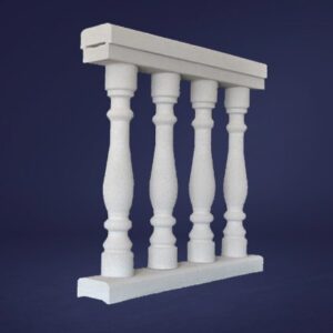 Balaustrada de piedra prensada Roser lateral con profundidad 100 x 102 x 18 cm 2 | comprar balaustres